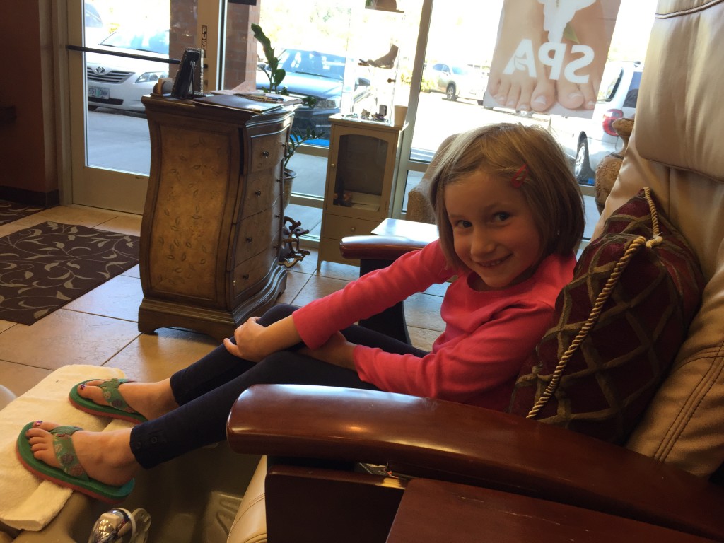 Clare loves pedicures